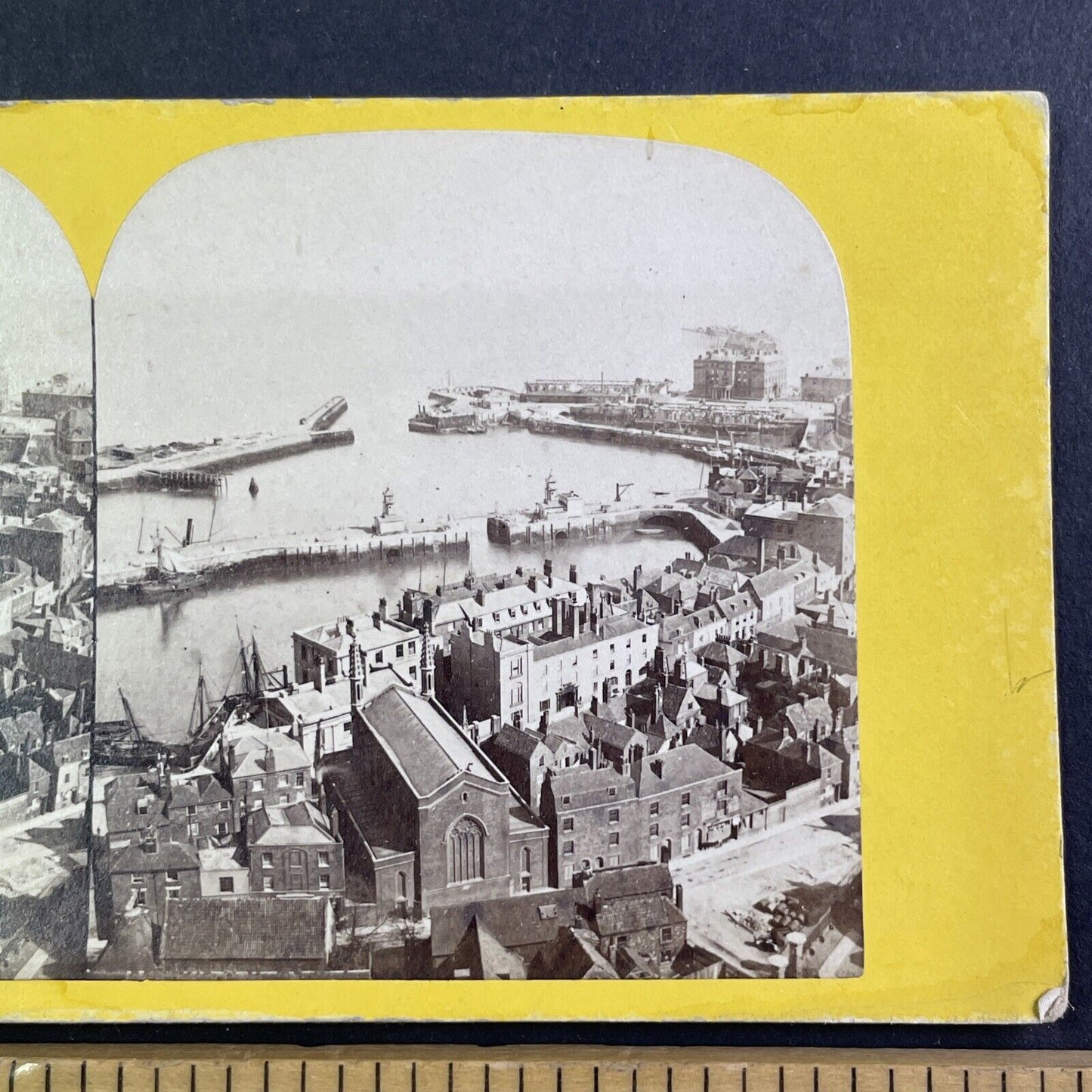 Dover Harbour England Stereoview William Russell Sedgfield Antique c1860s Y153