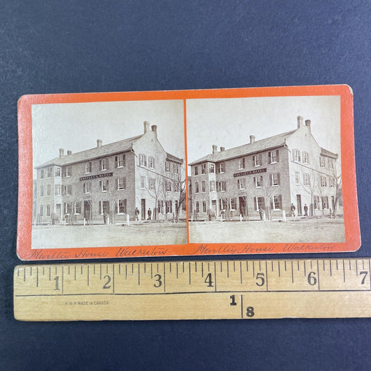 Hartley House Hotel Walkerton Ontario Stereoview JD Barnes Antique c1860s X4183