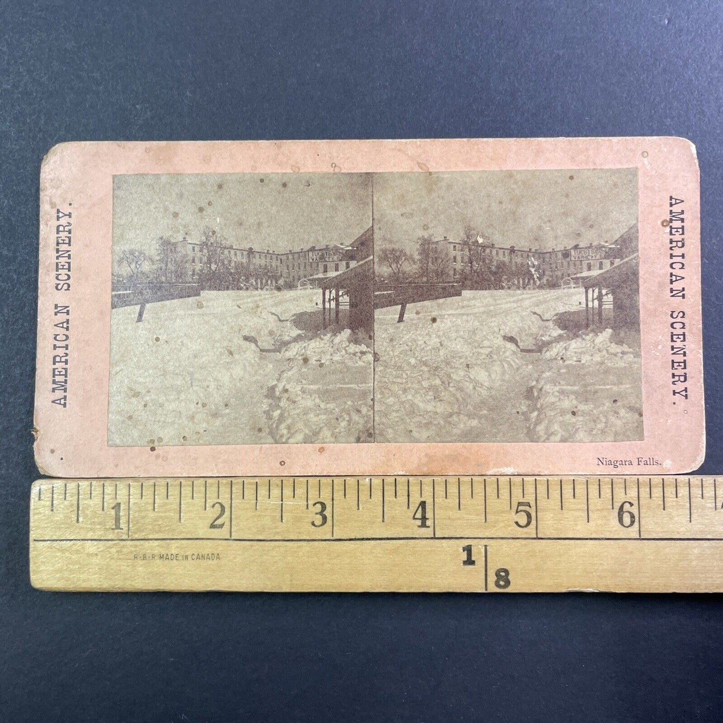 Tugby And Walk Variety Store Stereoview Niagara Falls NY Antique c1880 X1294