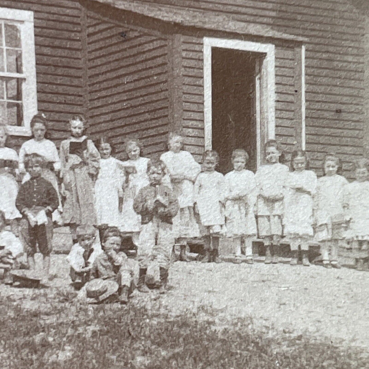 Antique 1870s Cramahe Public School Colborne Ontario Stereoview Photo Card Q2265