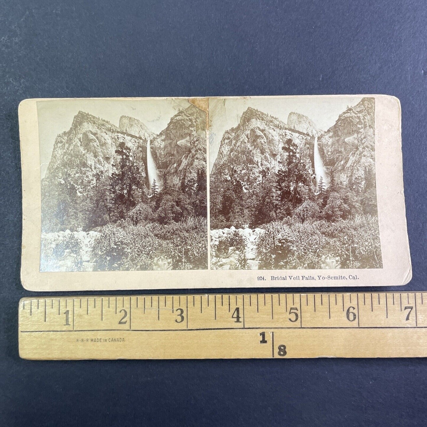 Bridalveil Falls Yosemite California Stereoview Yo-Semite Antique c1880 X4106