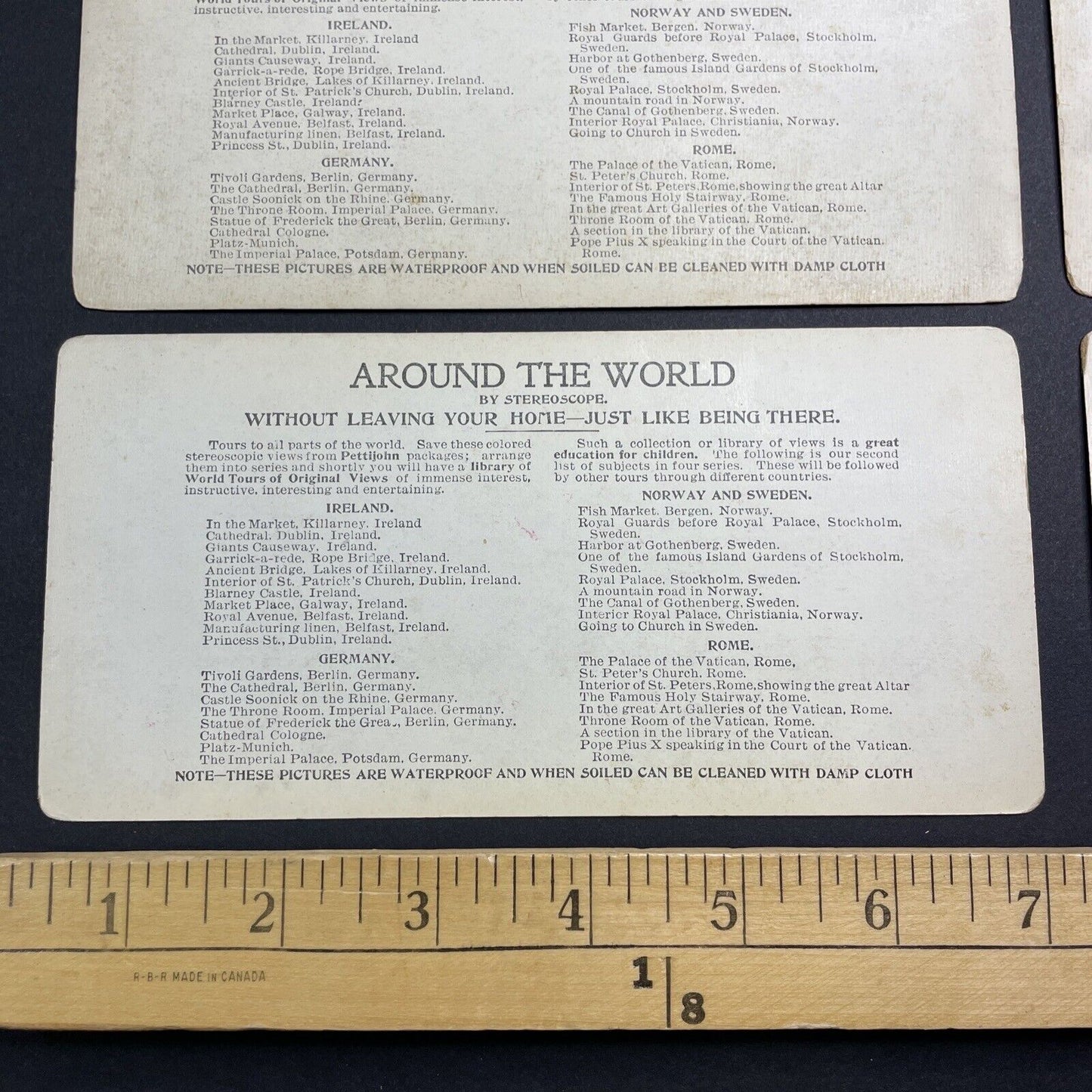 Lot Of 6 Antique 1906 Quaker Oats Company Stereoview Photo Cards V554