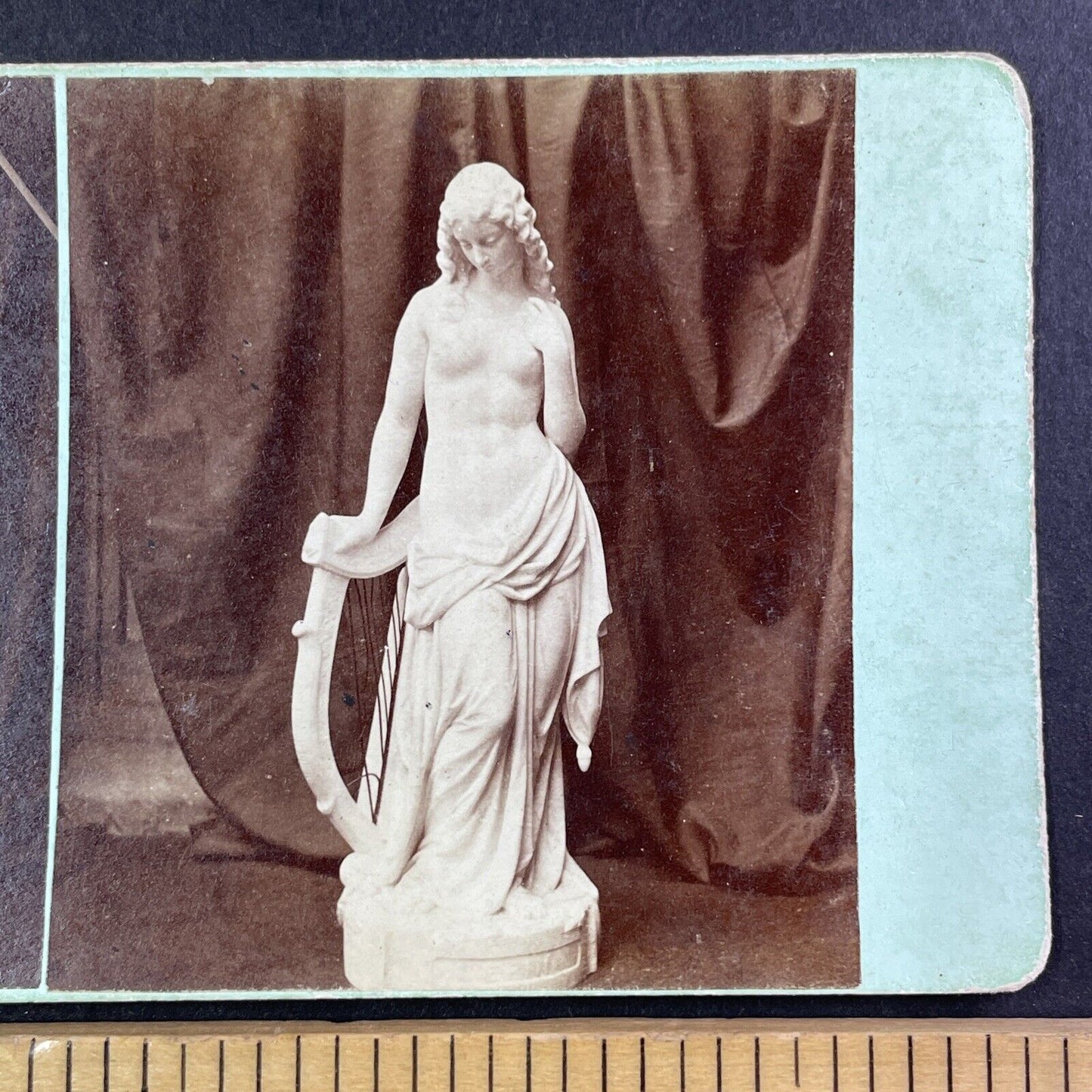 Goddess Statue at the 1862 London Fair Stereoview Antique c1862 Y541