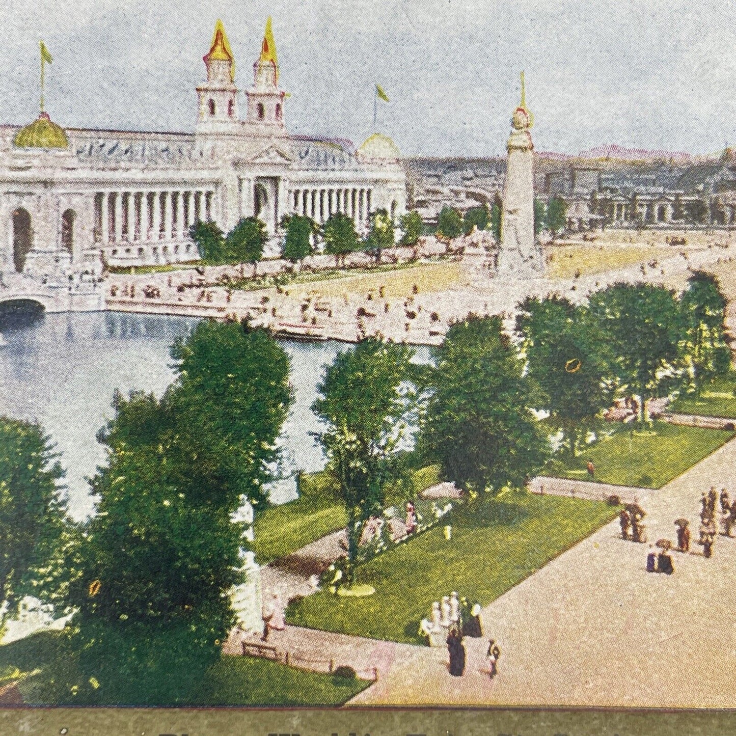 Antique 1904 St. Louis World's Fair Plaza Stereoview Photo Card P580-056