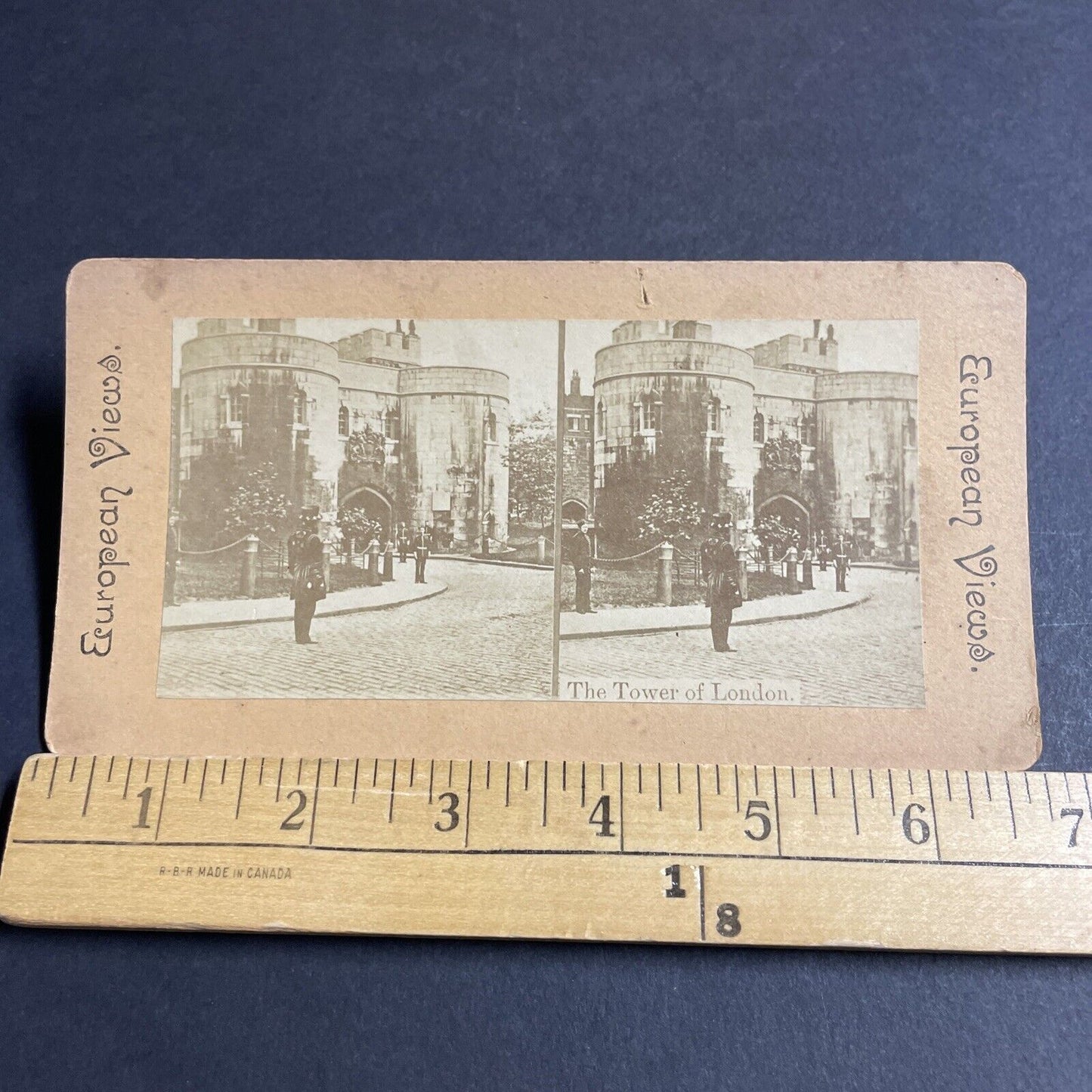 Antique 1880s Tower Of London Yeoman Guards Stereoview Photo Card P4520