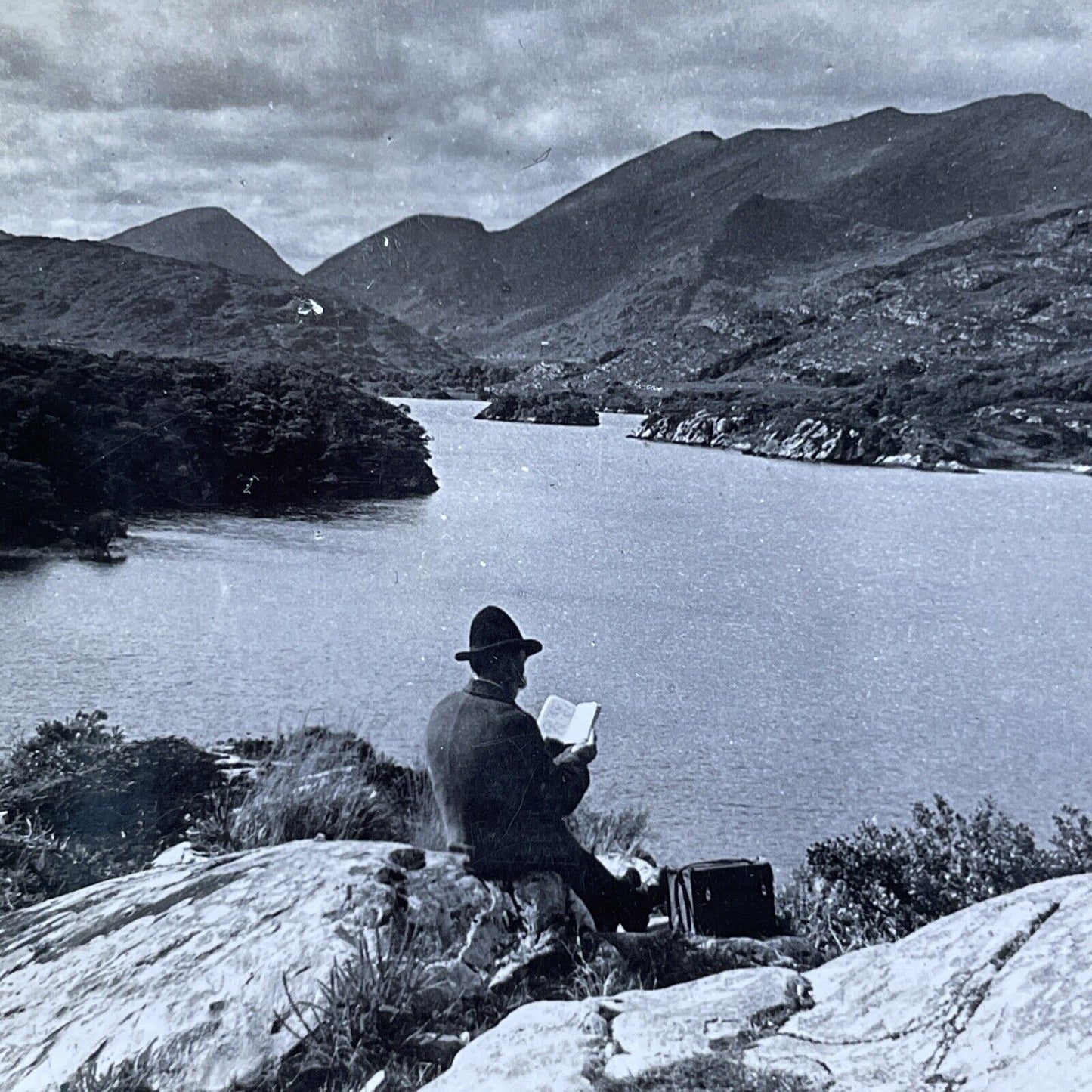 Antique 1902 Lakes Of Killarney Ireland Stereoview Photo Card V2853