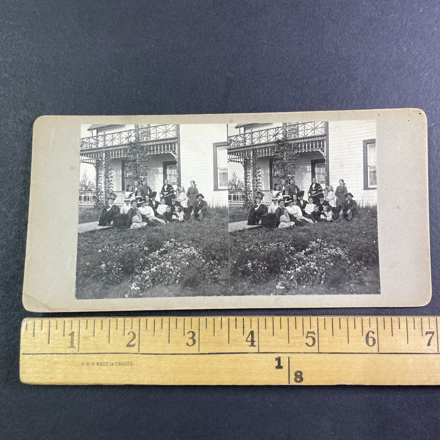 Lady Laura Borden Country House Photo Stereoview OOAK Antique c1908 Y2729