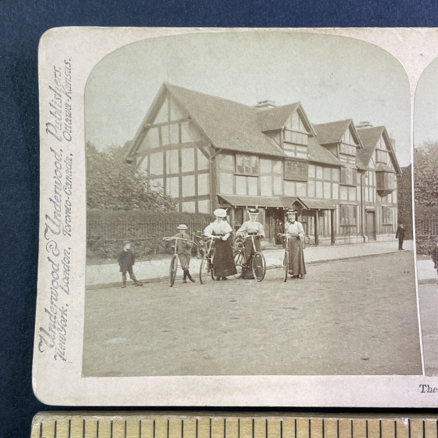 William Shakespeare House Stereoview Stratford-on-Avon England c1896 Y151