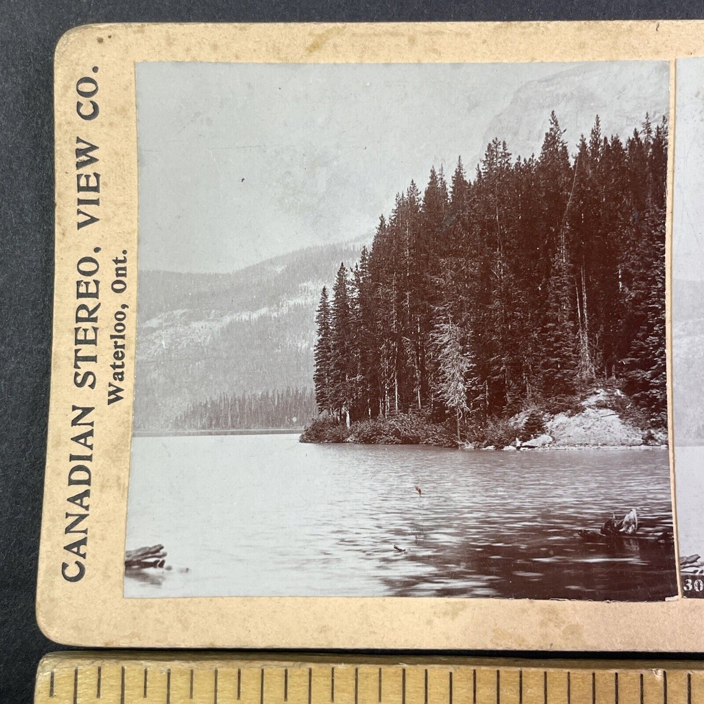 Emerald Lake in Field British Columbia Stereoview CPR Rail Views c1899 Y2110