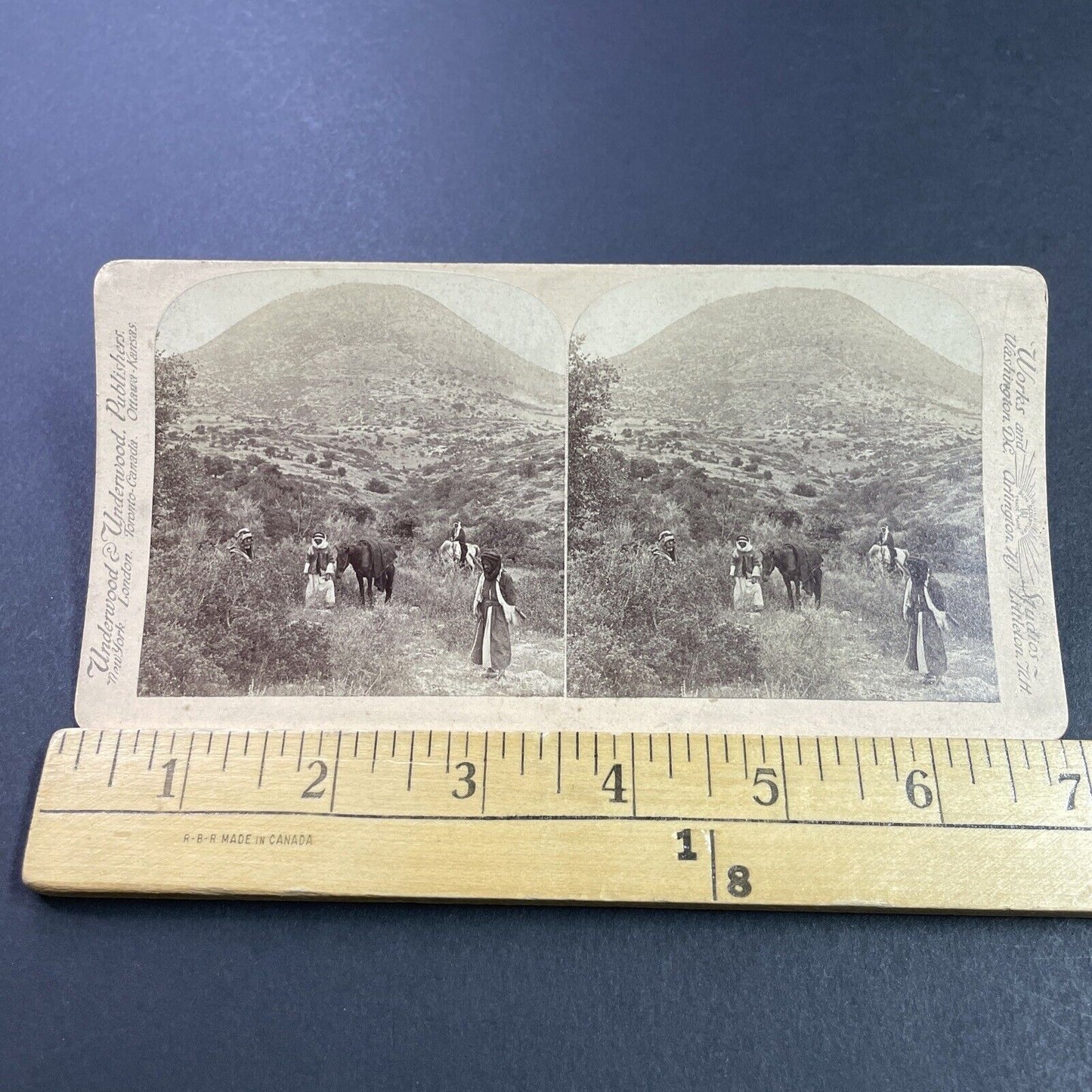 Antique 1890s Horseback Desert Nomads In Syria Stereoview Photo Card P3879