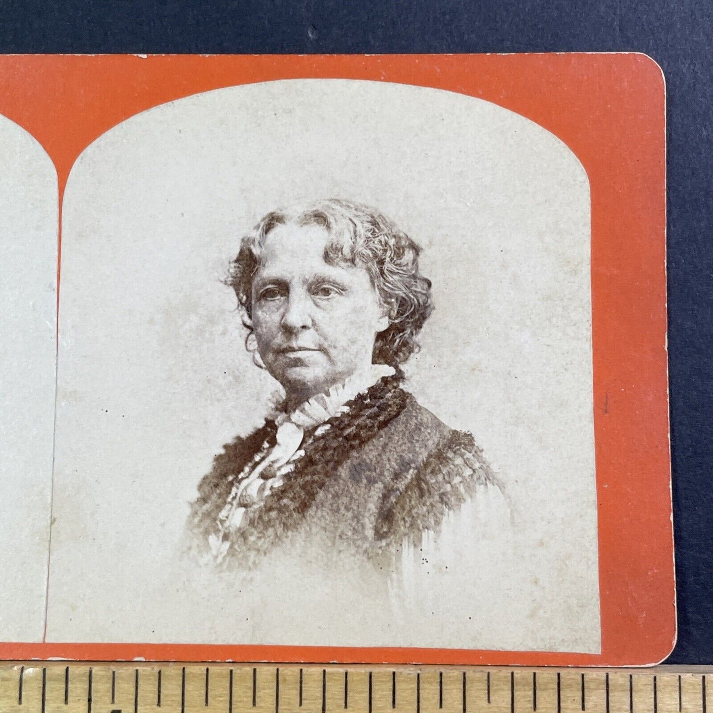 Harriet Beecher Stowe Stereoview Rare Portrait Photo Antique c1870 X1608