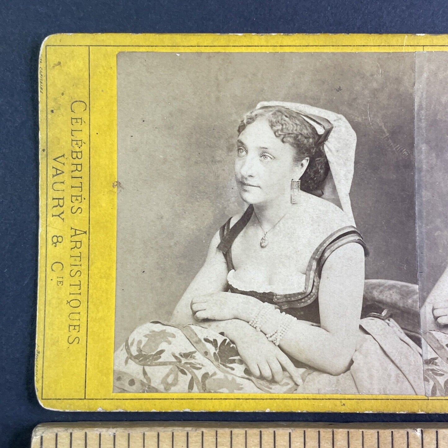 Actress Anita Folies Bergere Opera Comedy Stereoview Vaury Antique c1870 X3588