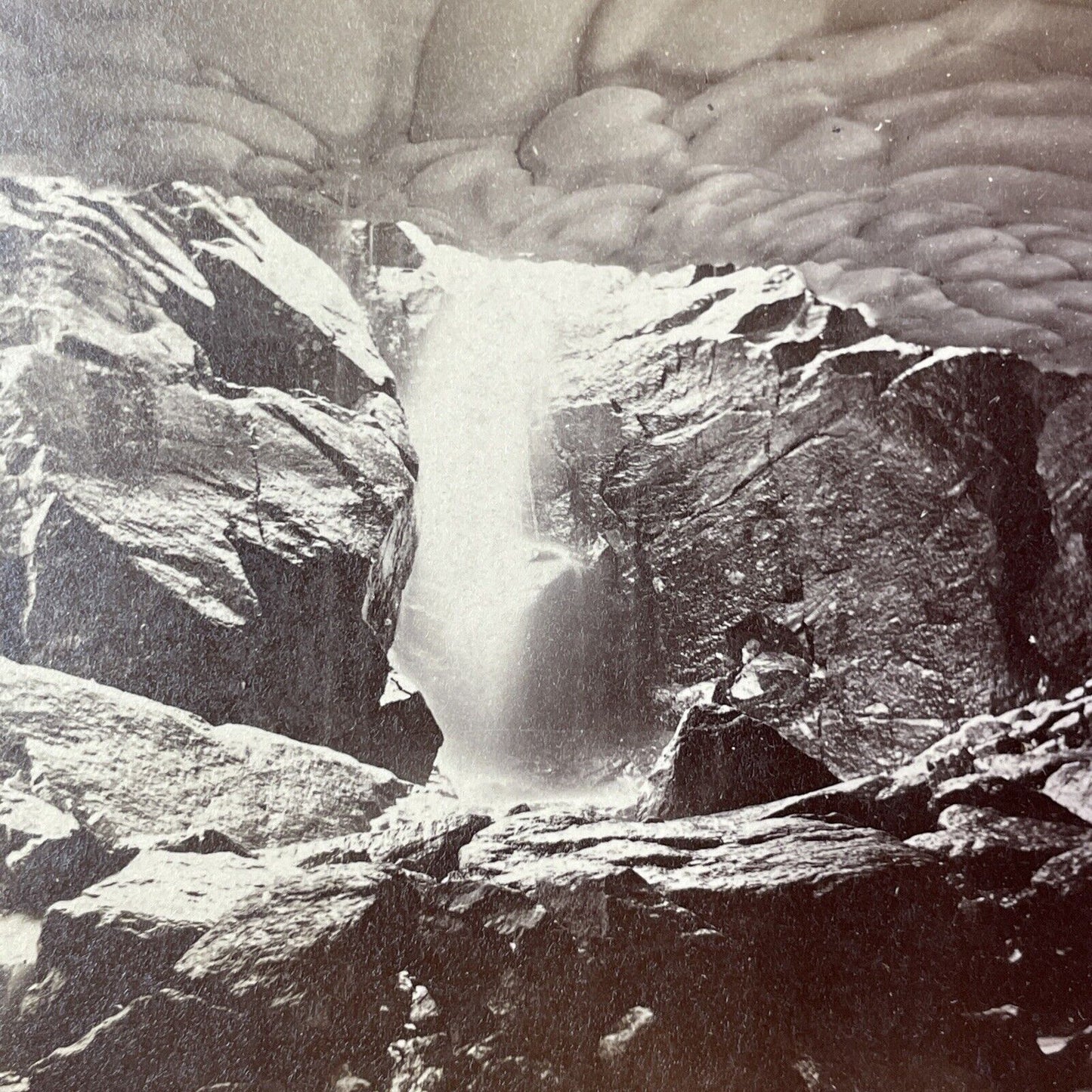 Tuckermans Ravine Snow Arch NH Stereoview Photo NW Pease Antique c1873 X954