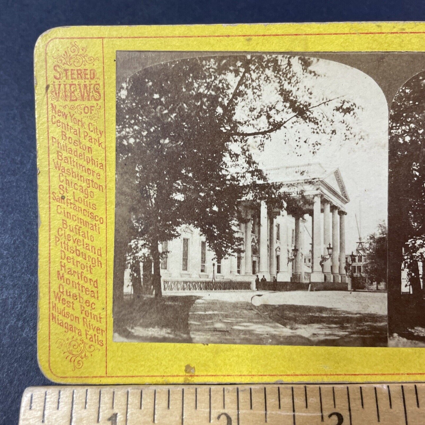 Antique 1870s The White House Washington DC Stereoview Photo Card P381-17