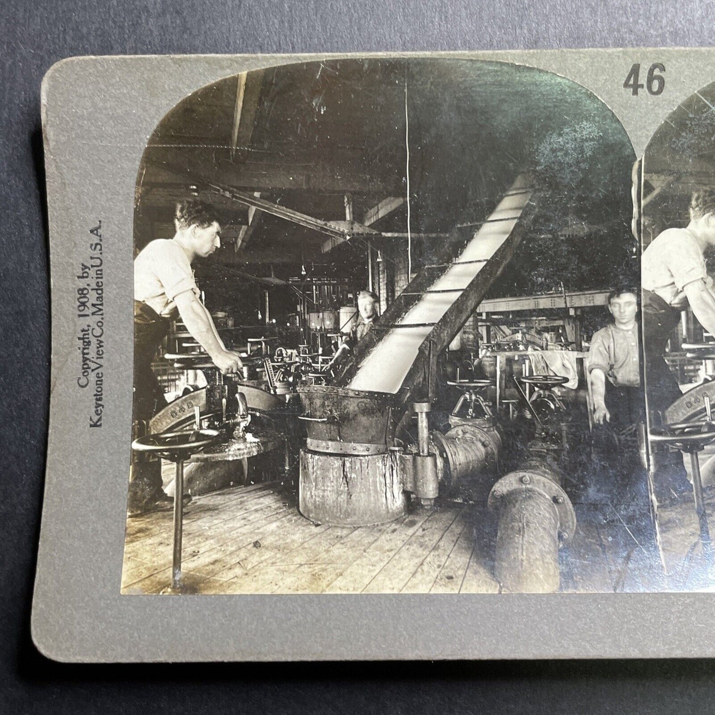 Antique 1908 Sugar Beet Factory Kitchener Ontario Stereoview Photo Card P1678