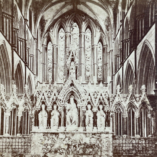 Antique 1870s Worcester Cathedral Church England Stereoview Photo Card P4109