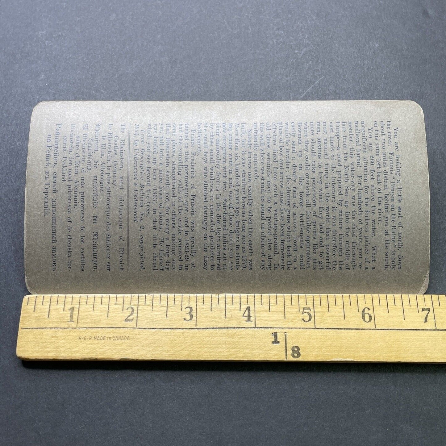 Antique 1902 German Women At Castle Rheinstein Stereoview Photo Card P2513