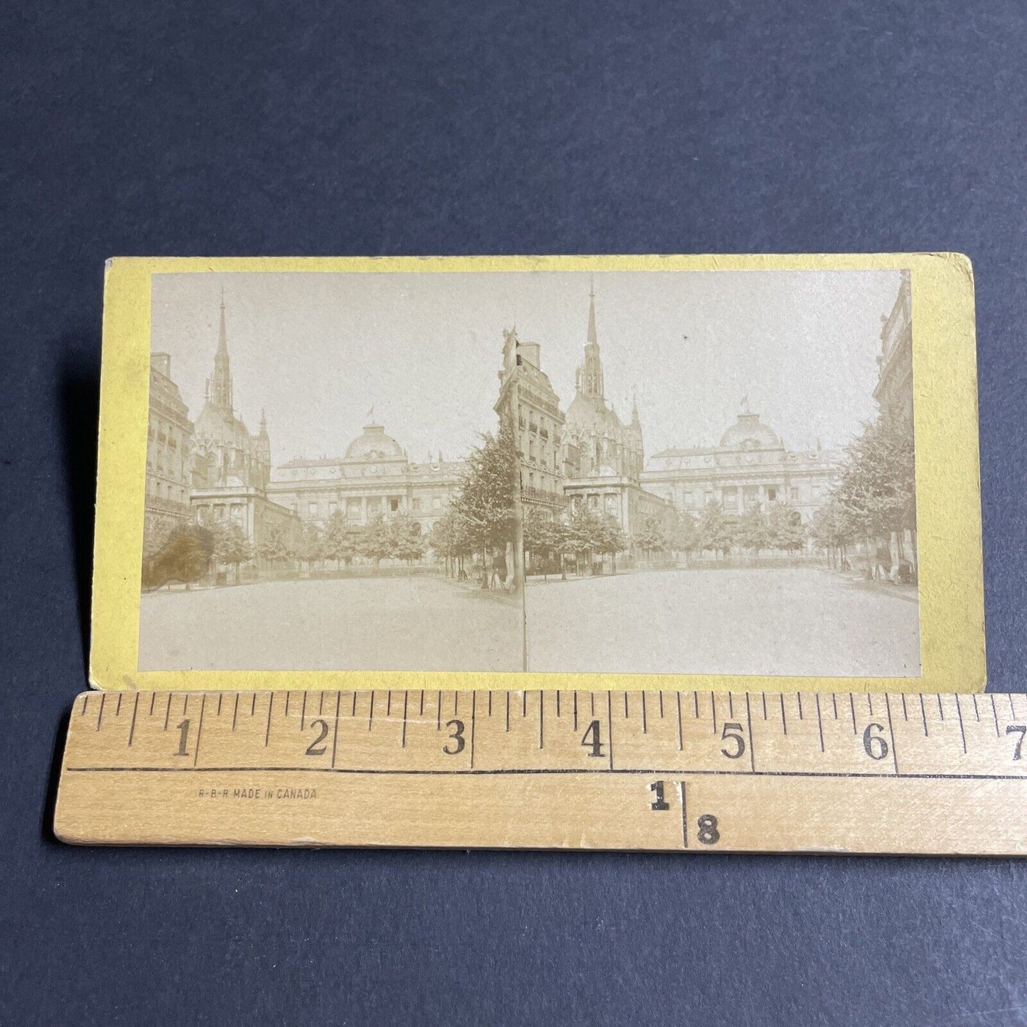 Antique 1870s Palace Of Justice Paris France Stereoview Photo Card P4370