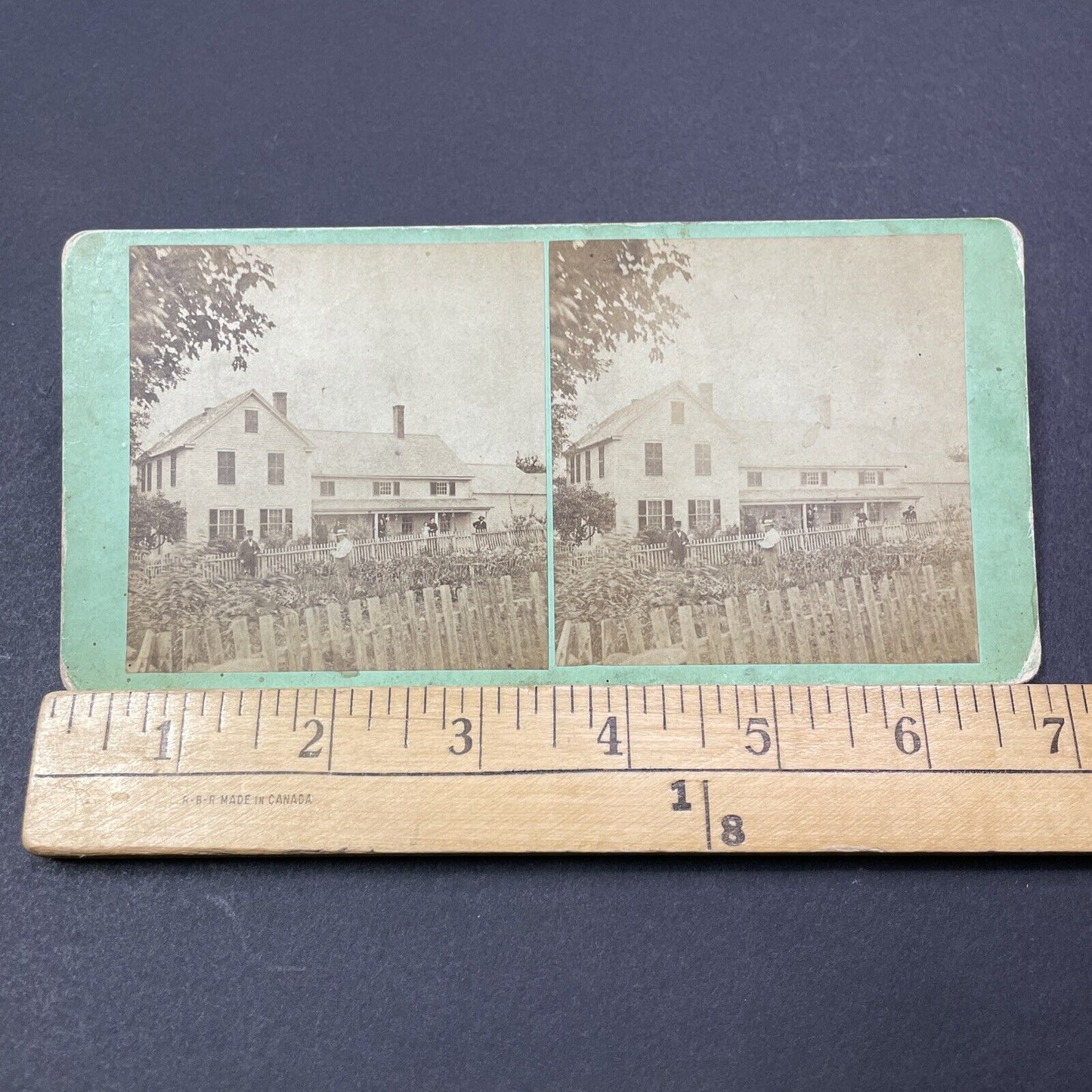 Antique 1860s Old Ramsay Homestead Walpole NH Stereoview Photo Card V2069