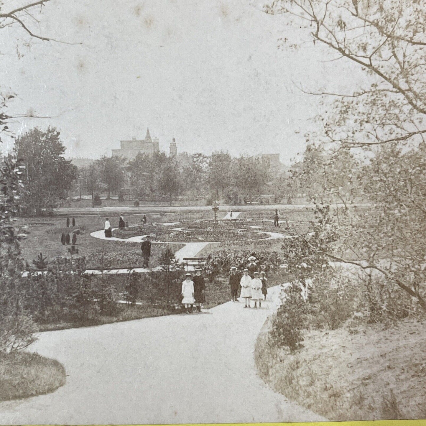 Lincoln Park Chicago Illinois Stereoview E. Lovejoy Antique c1880 Y1812