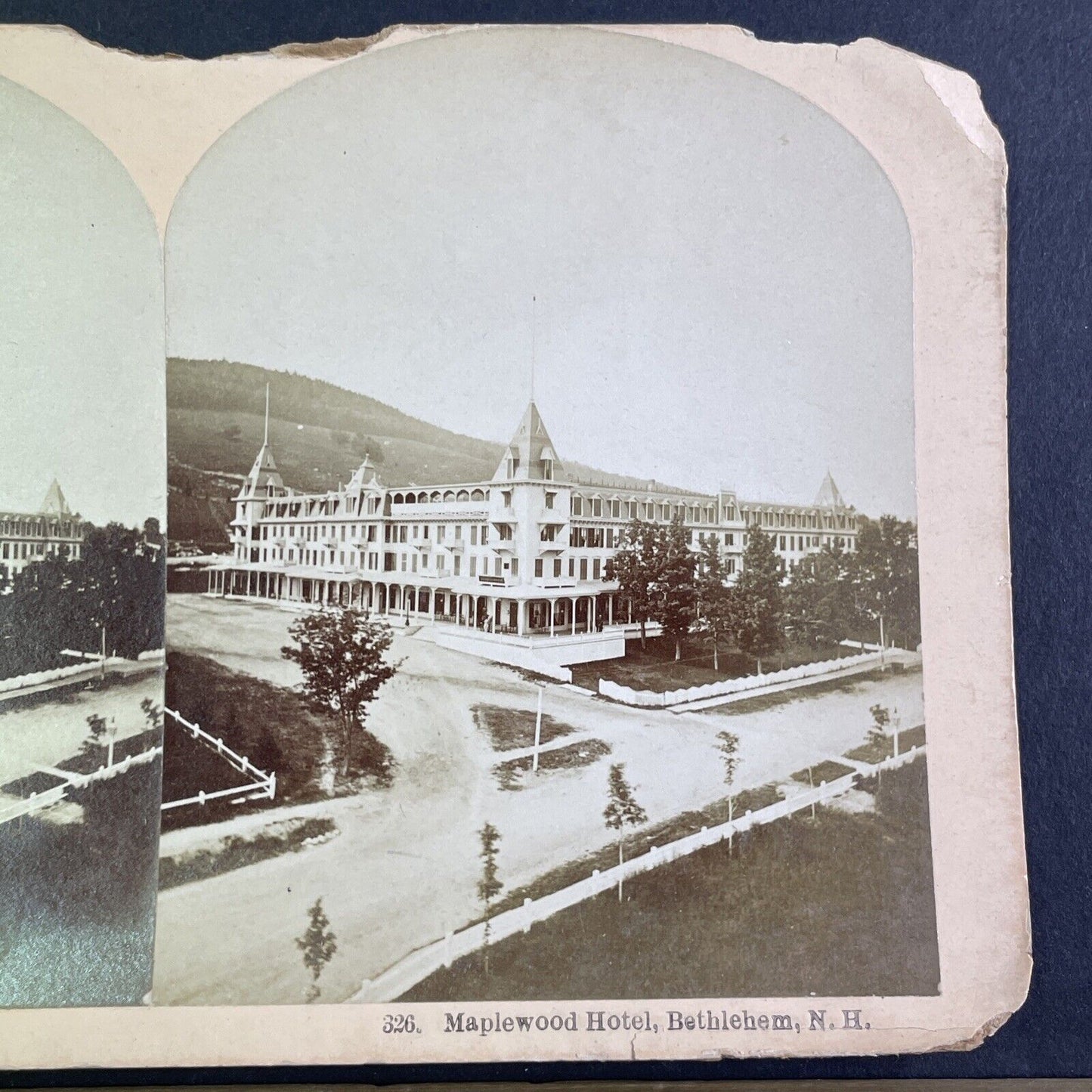 Maplewood Hotel Bethlehem New Hampshire Stereoview Antique c1878 Y1047 SIGNED!