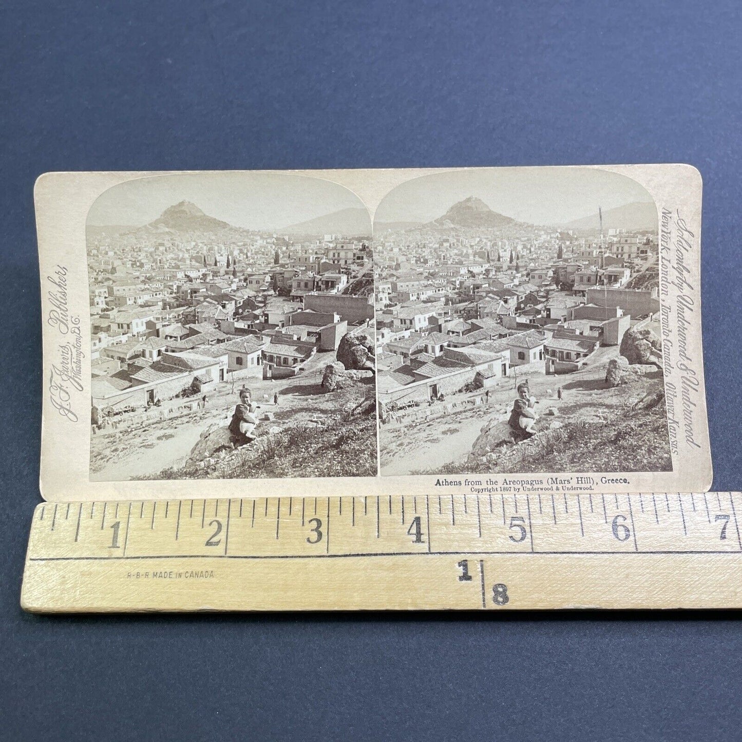 Antique 1897 Houses In Athens Greece Stereoview Photo Card V519