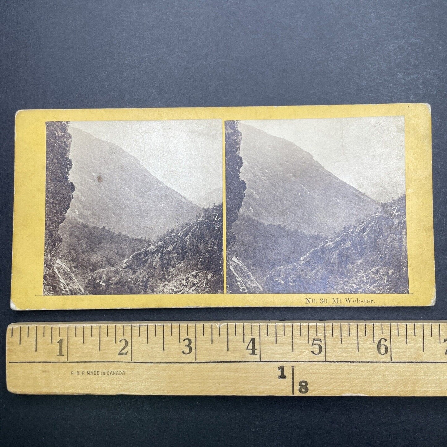 Antique 1870s First Photos Of Mount Webster Stereoview Photo Card P1157