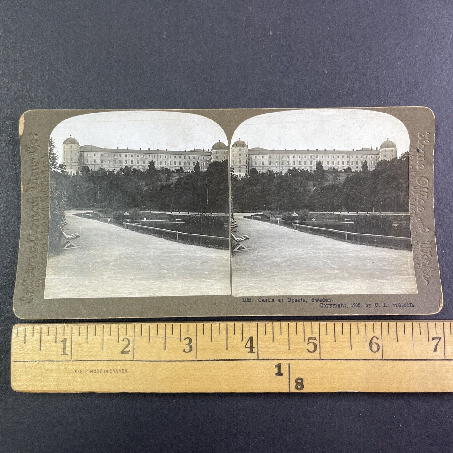 Swedish Castle in Uppsala Sweden Stereoview C.L. Wasson Antique c1902 Y2208