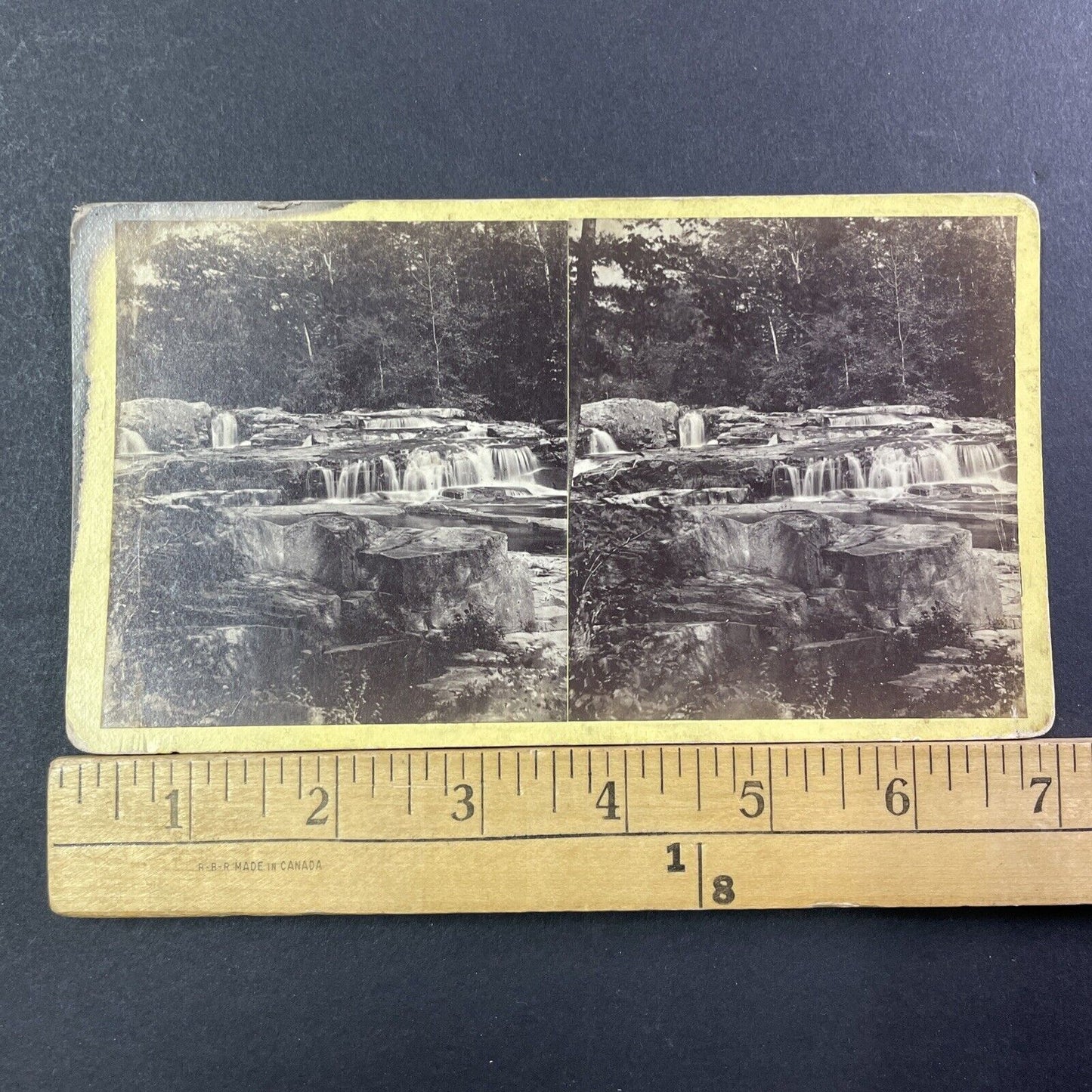 Jackson Falls New Hampshire Stereoview Photo Card Antique c1870 X860