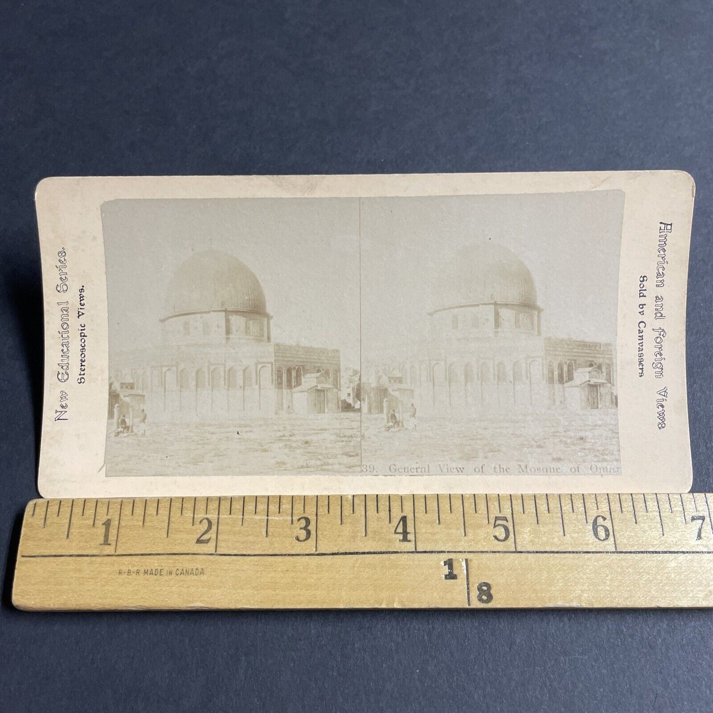 Antique 1870s Main Mosque In Oman Middle East Stereoview Photo Card P4613