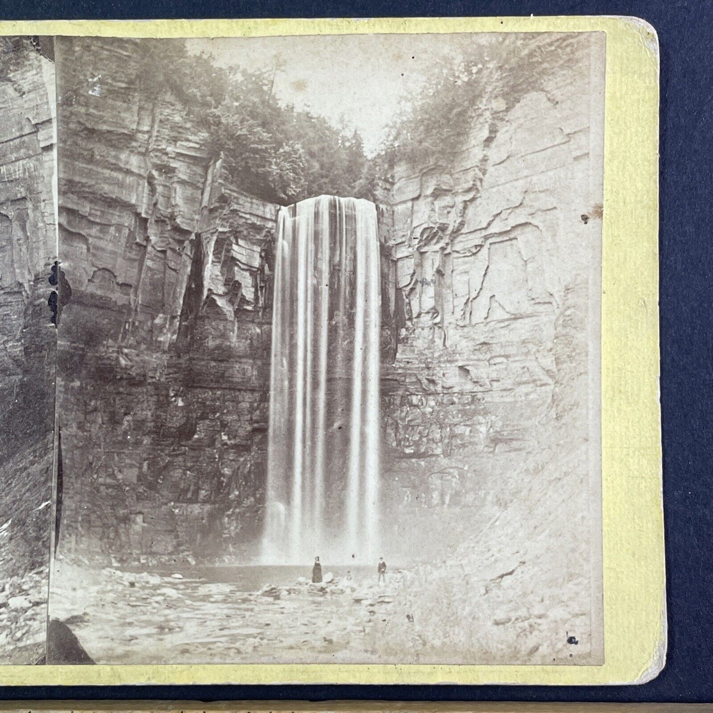 Taughannock Falls Ithaca New York Stereoview C.M. Marsh Antique c1870s Y2247