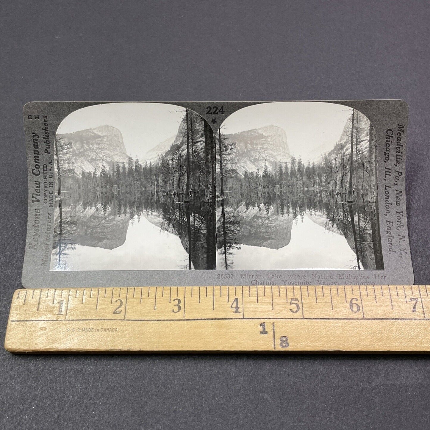 Antique 1910s Yosemite California Sierra Nevadas Stereoview Photo Card V2033