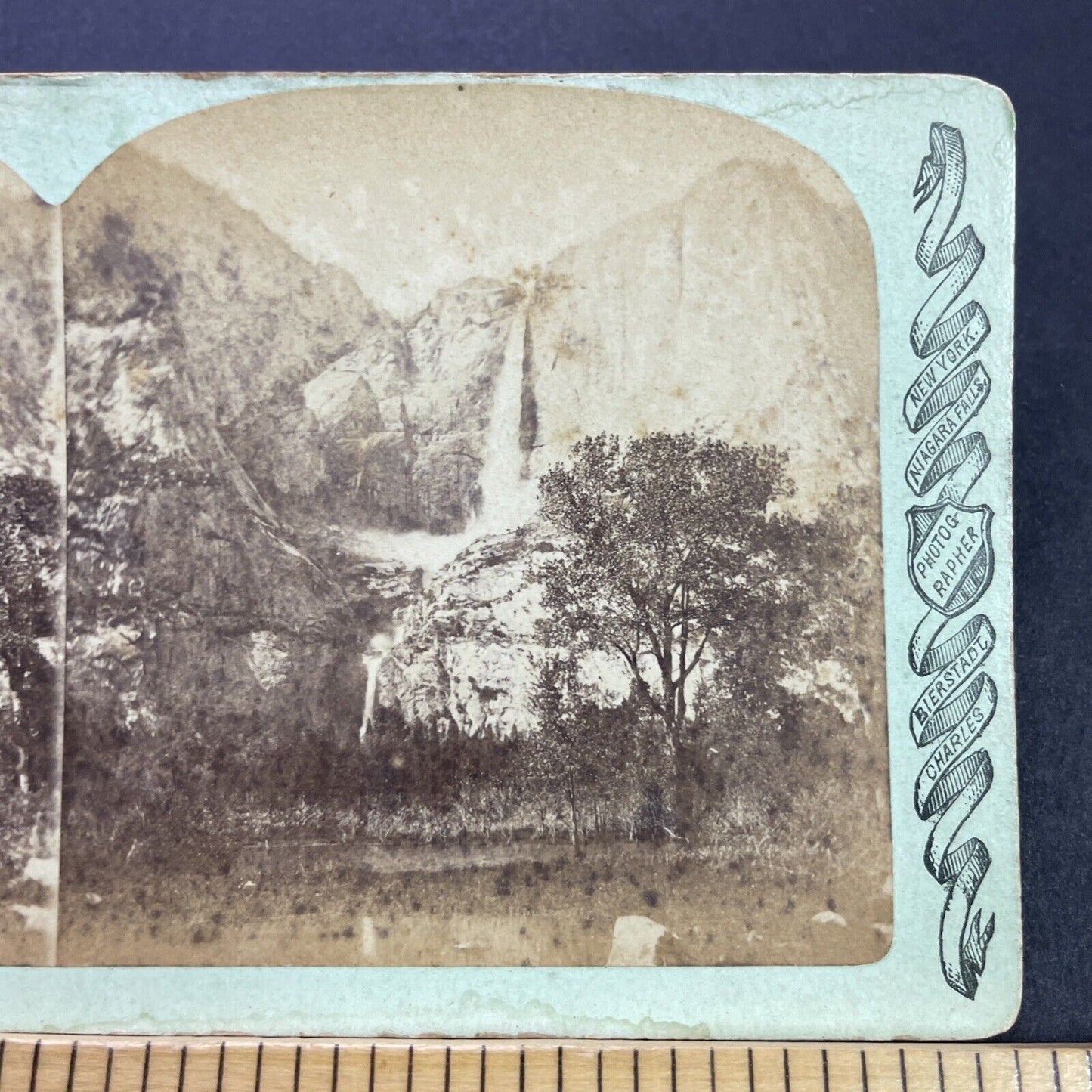 Antique 1880s Yosemite Falls California Stereoview Photo Card P3587