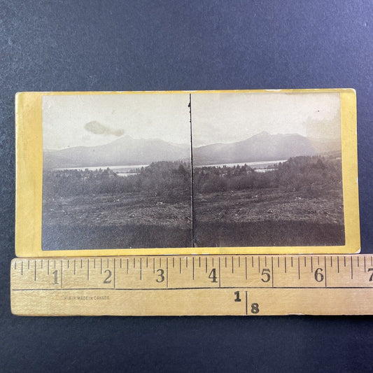 Chocorua Lake Pequawket NH Stereoview Photo AB Hoag Antique c1872 Treadwell X937