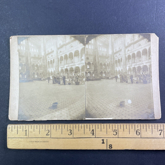 Pension Office Building Stereoview Washington D.C. Antique c1880s Y466