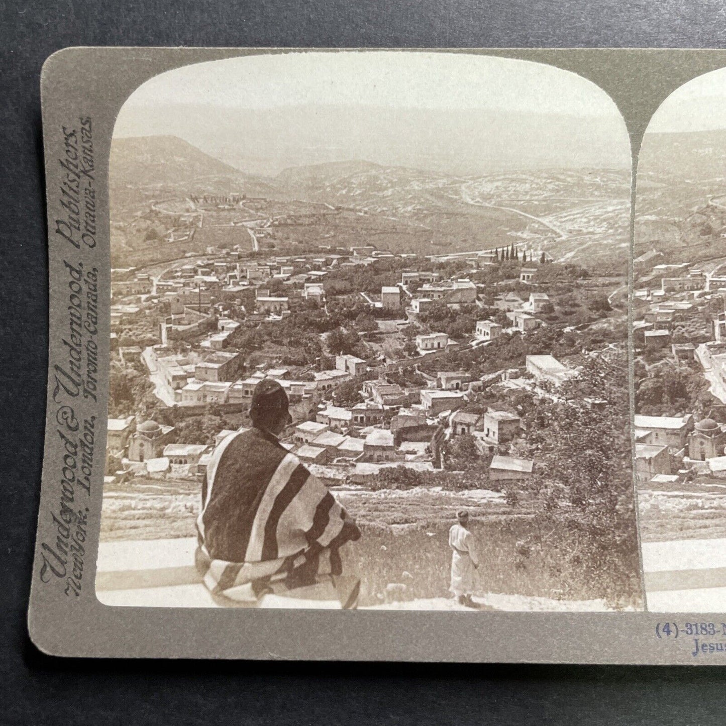 Antique 1905 The City Of Nazareth Israel Palestine Stereoview Photo Card P1333