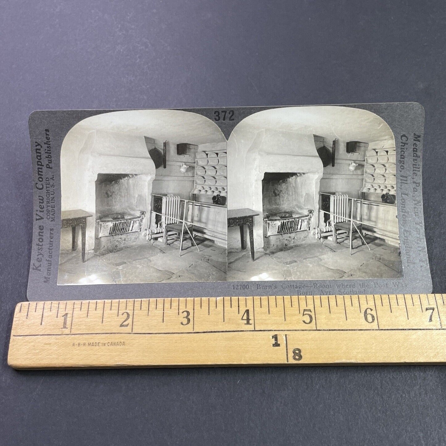 Antique 1910s Robert Burns Poet House Ayr Scotland Stereoview Photo Card P3683