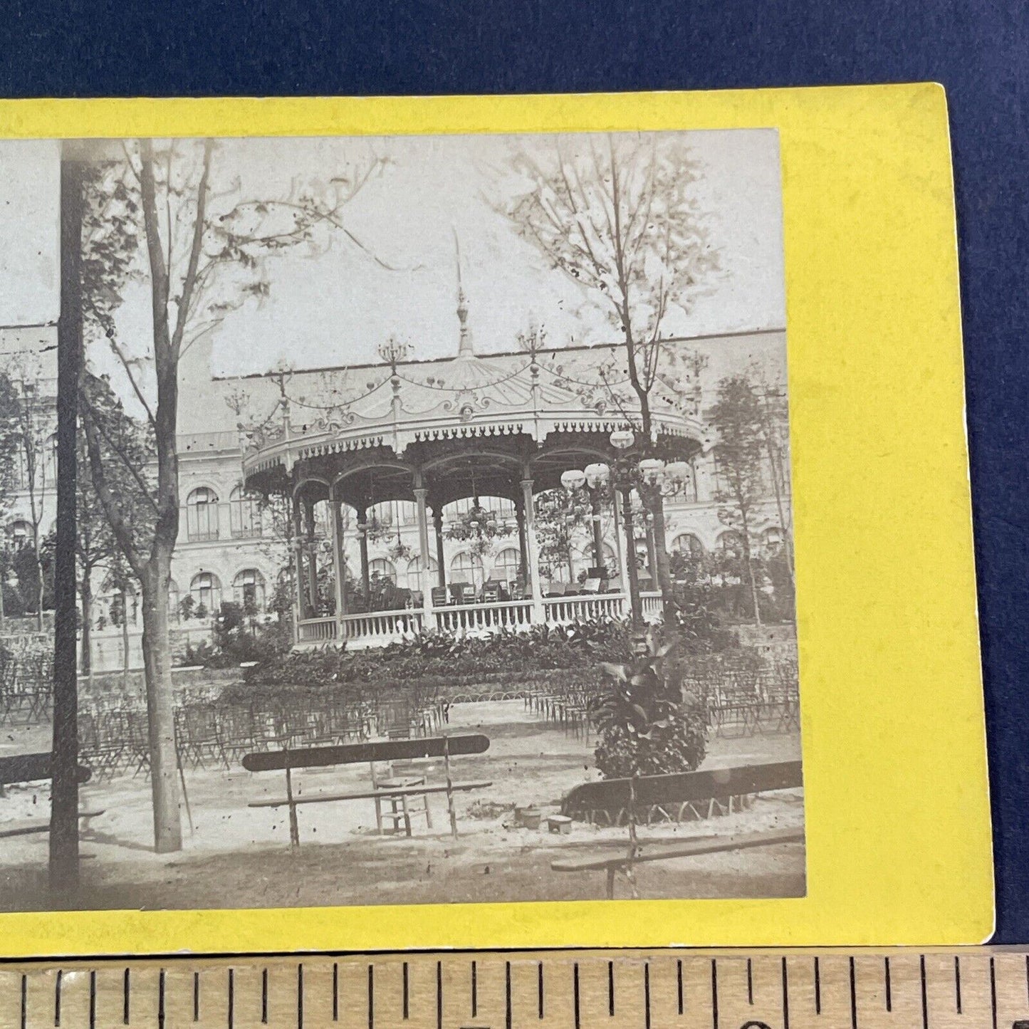 Grand Memorial Bandstand Stereoview Paris France Antique c1872 X1858