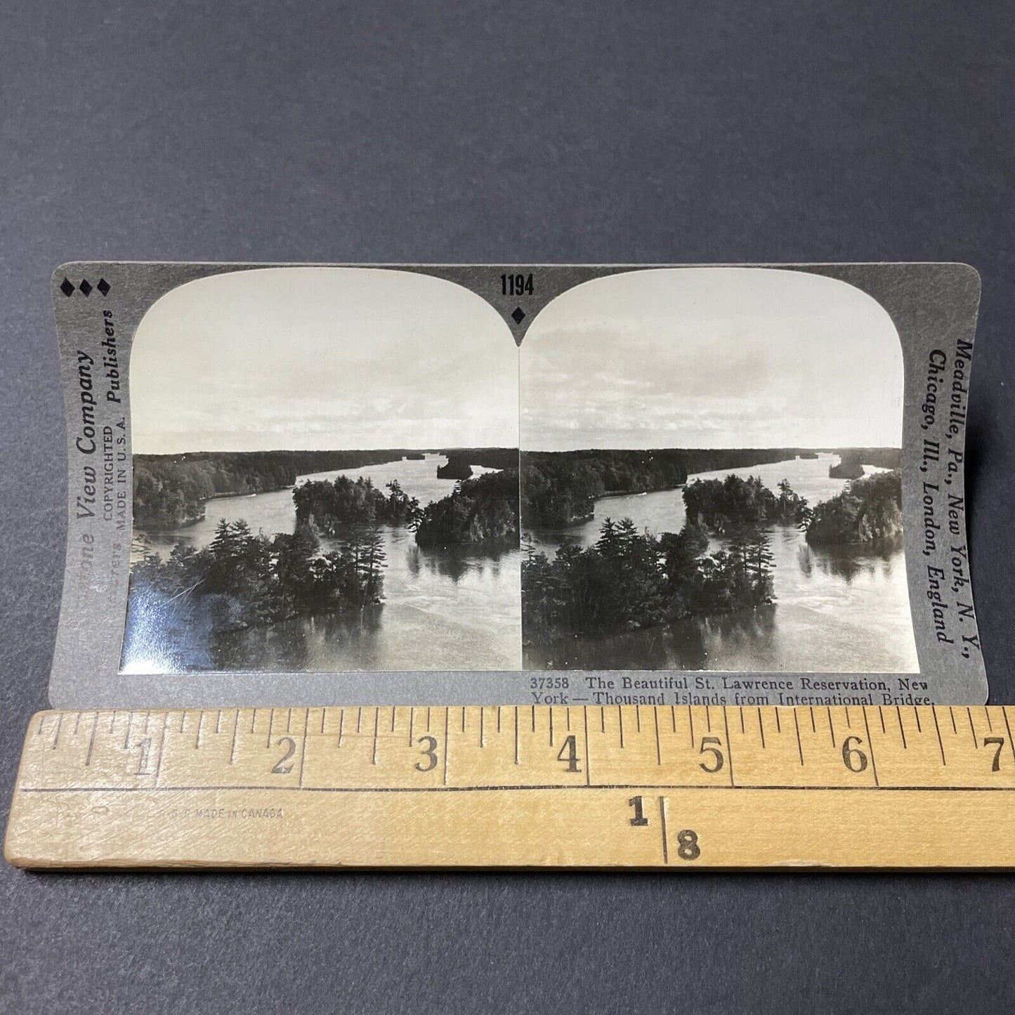 Antique 1930s The Kingston Thousand Island Ontario Stereoview Photo Card V2640