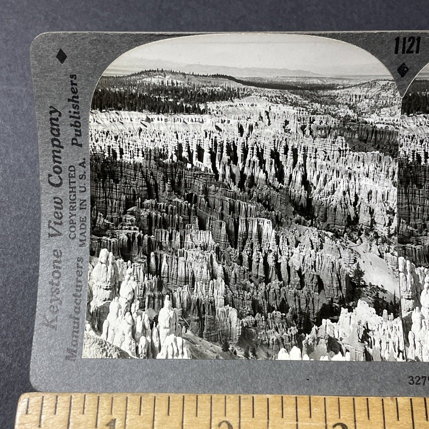 Antique 1910s Bryce Canyon Rock Spires Utah Stereoview Photo Card V2806