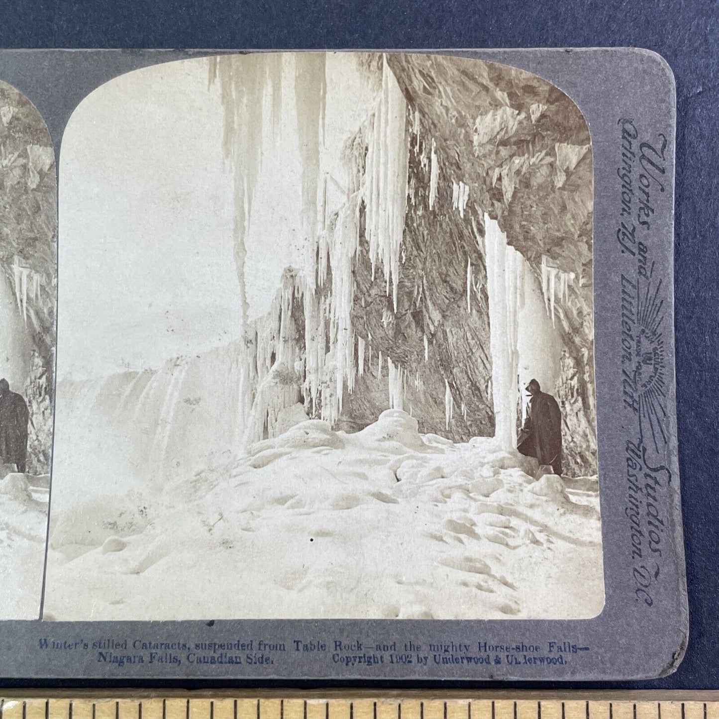 Gorge Ledge Niagara Falls Ontario Canada Stereoview Antique c1902 Y2756