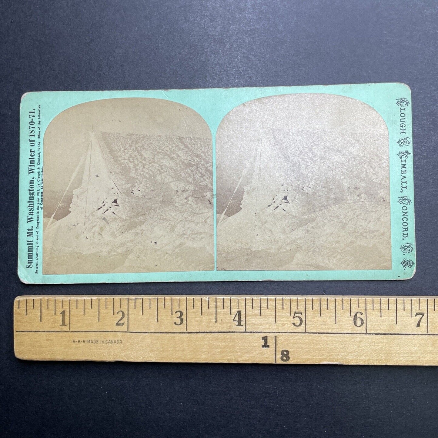 Antique 1871 Tip Top House Mt Washington Peak Summit Stereoview Photo Card P1203