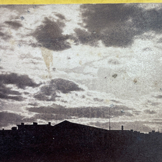 Antique 1860s Clouds In Harlem New York Manhattan Stereoview Photo Card P1182