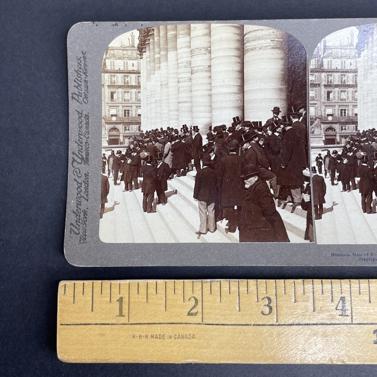 Antique 1900 The Paris Stock Exchange Stock Traders Stereoview Photo Card PC815