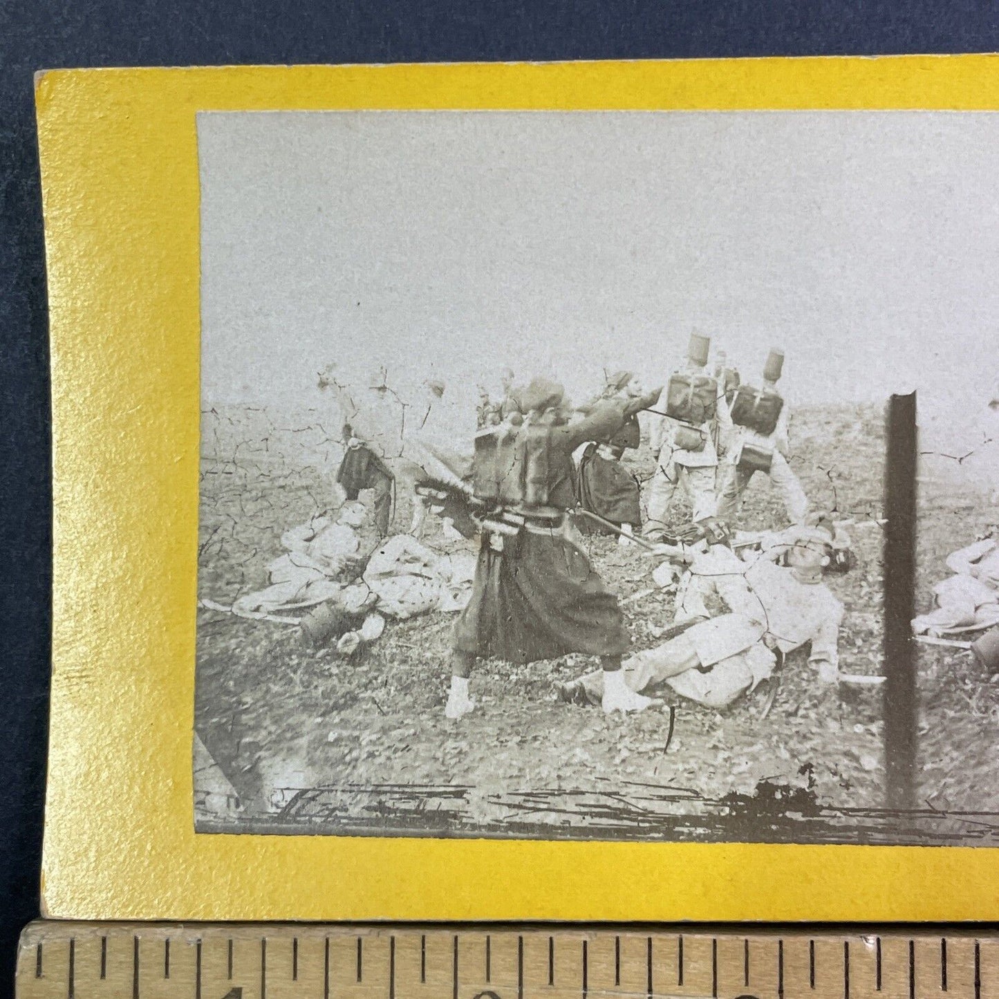 French Army Zouave Specialized Infantry At War Stereoview Antique c1860 X3575