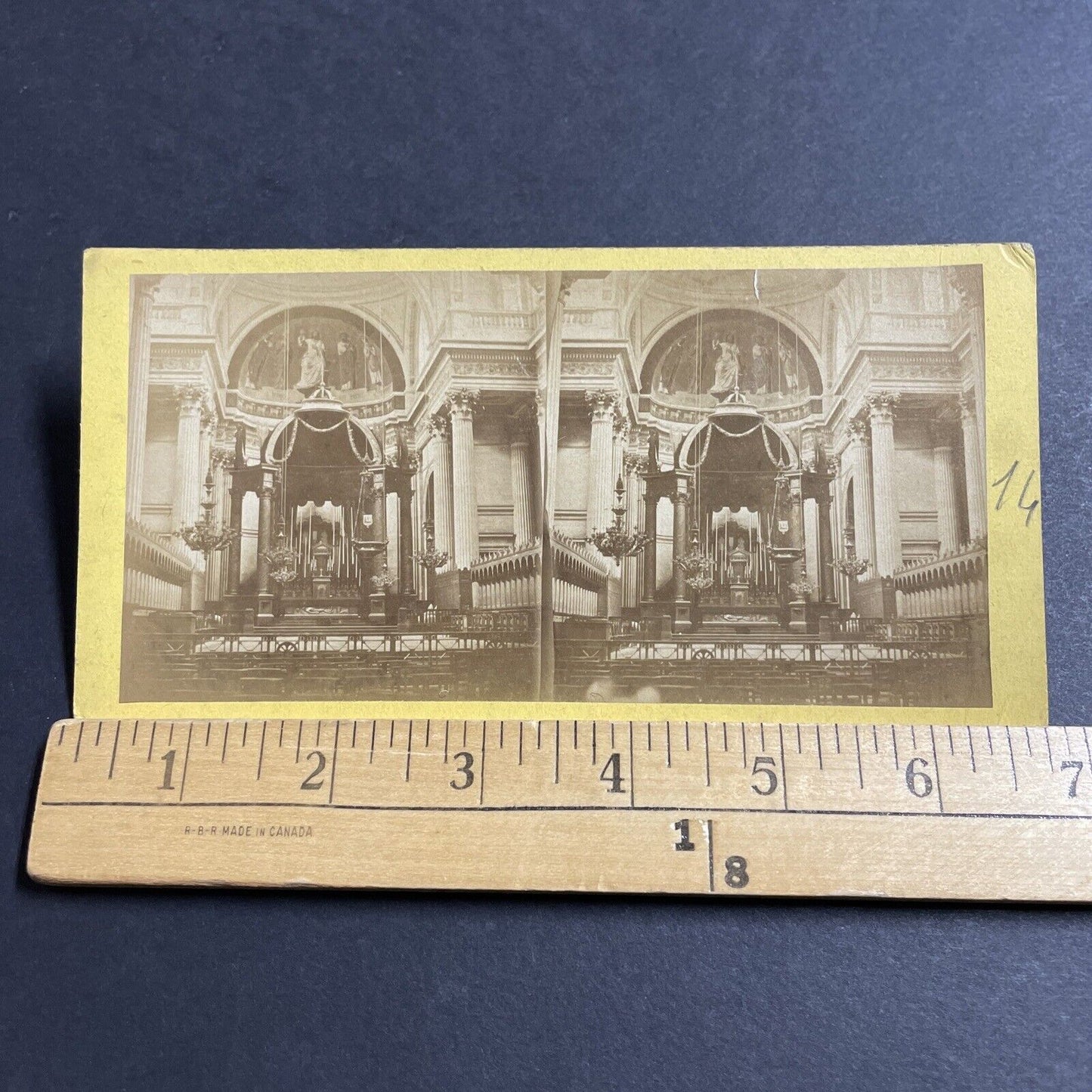 Antique 1870s Inside The Pantheon Paris France Stereoview Photo Card P5185