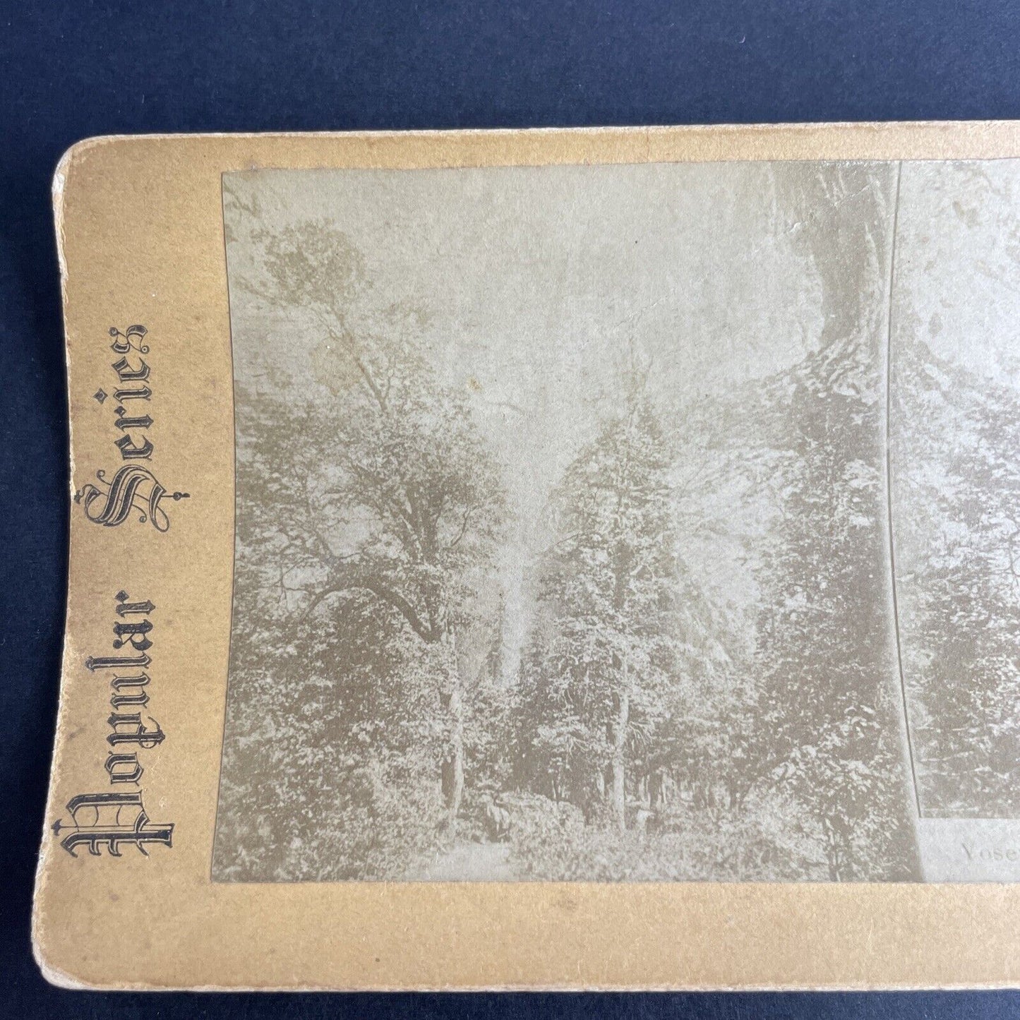 Antique c1870s Yosemite Falls California Stereoview Photo Card P1034