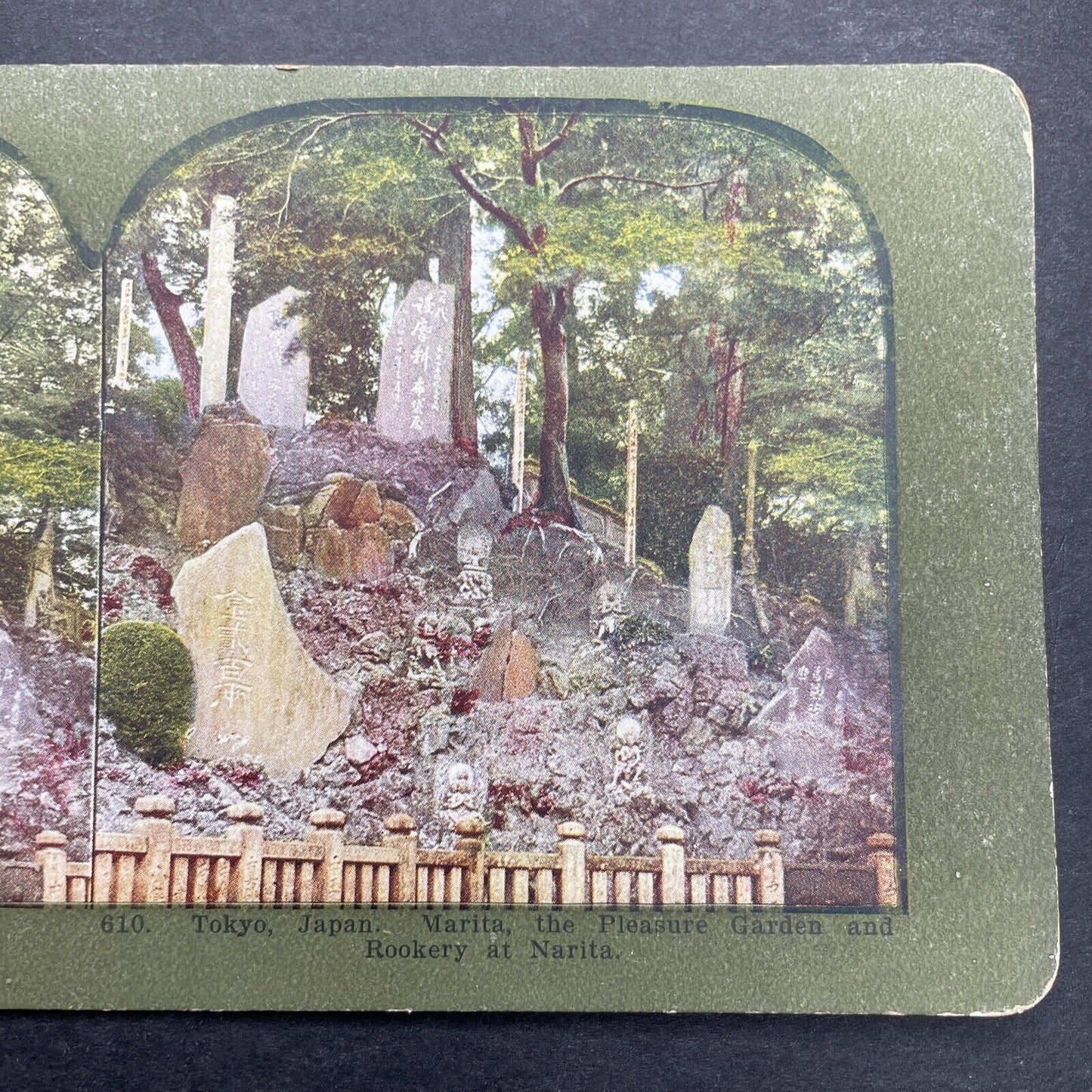 Antique 1899 Stone Graves In Tokyo Japan Stereoview Photo Card P580-087