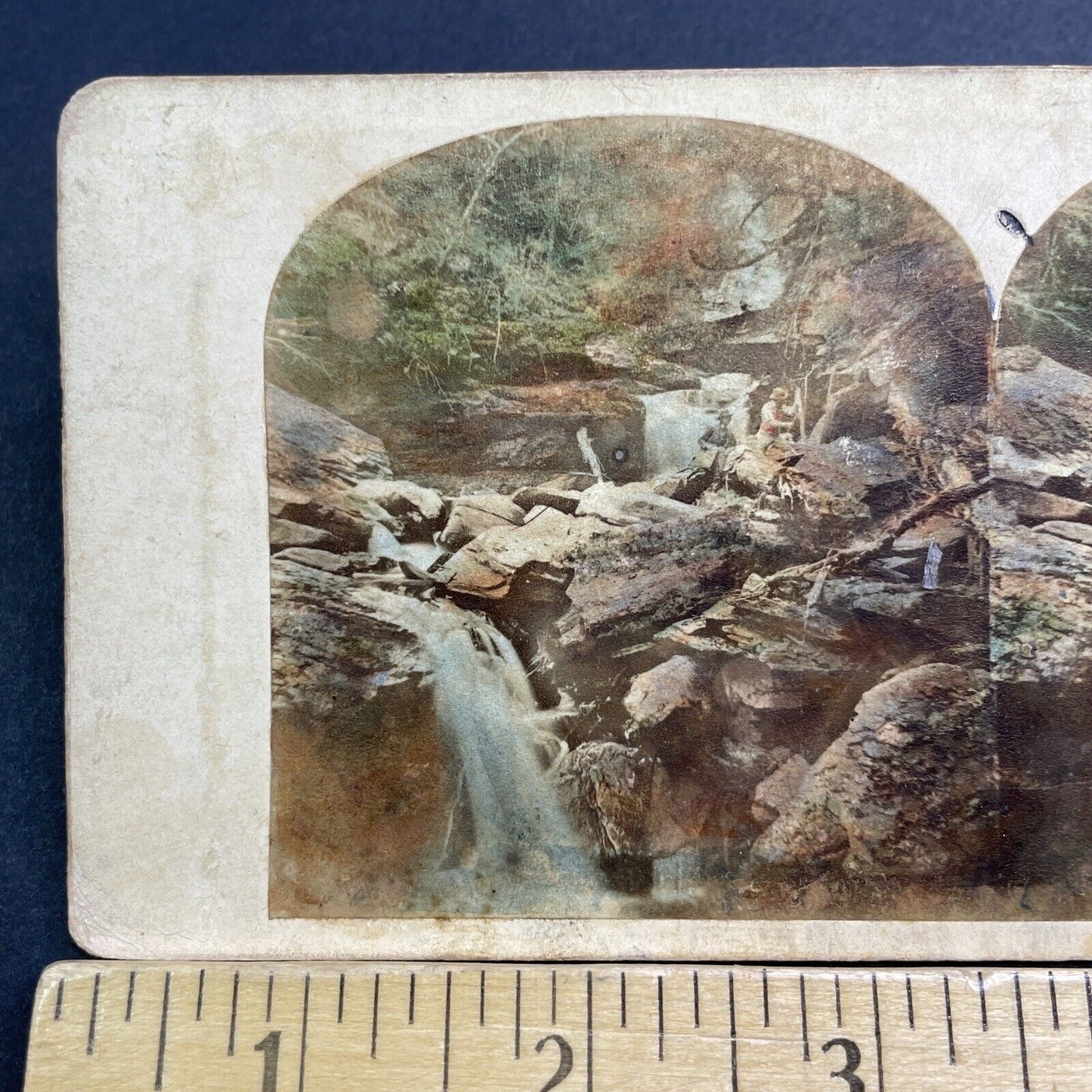 Antique 1870s Kaaterskill River Falls Rapids New York Stereoview Photo Card V468