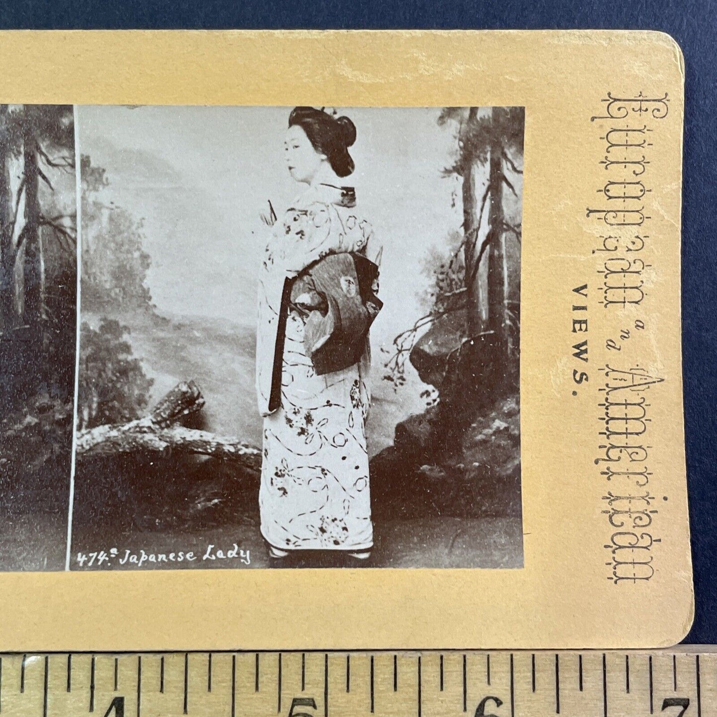 Japanese Geisha Girl Japan Stereoview Kusakabe Kimbei Antique c1870 X3109 RARE